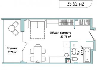 Продажа 1-ком. квартиры, 34.9 м2, Севастополь