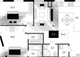 Продам 2-ком. квартиру, 84.5 м2, Москва, метро Таганская, Серебрянический переулок, 8