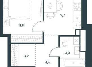 Продам 1-комнатную квартиру, 33.8 м2, Москва