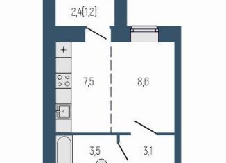 Продажа 1-ком. квартиры, 24.2 м2, Свердловская область