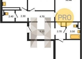 Продаю 3-ком. квартиру, 91.4 м2, Воронеж, улица Шишкова, 140Б/16