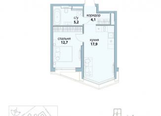 Продается 1-комнатная квартира, 39.9 м2, Москва, станция Москва-Товарная, бульвар Сенкевича