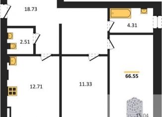 Продам 2-ком. квартиру, 66.6 м2, село Александровка