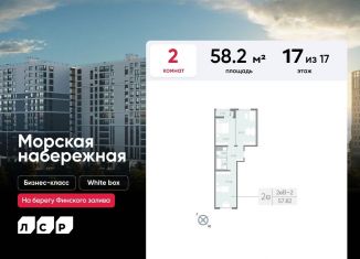 Продажа 2-ком. квартиры, 58.2 м2, Санкт-Петербург, Василеостровский район