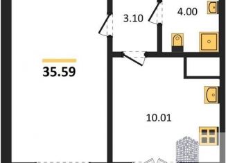 Продажа 1-ком. квартиры, 35.6 м2, Воронеж, Левобережный район, Цимлянская улица, 10В