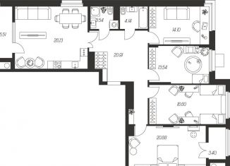 Продаю 4-ком. квартиру, 128.3 м2, Тула, улица Смидович, 18Б