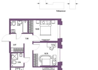 Продается 3-комнатная квартира, 57.9 м2, Тюмень, Центральный округ