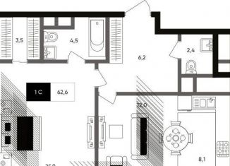 Продам 1-комнатную квартиру, 62.7 м2, Москва, метро Таганская, Серебрянический переулок, 8