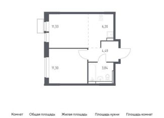 Продажа 1-комнатной квартиры, 37.2 м2, Московская область, жилой комплекс Новое Видное, 13.2