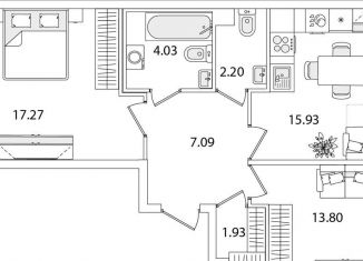 Продается 2-ком. квартира, 64.4 м2, Санкт-Петербург, улица Тамбасова, 5Н