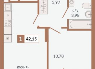 Продается 1-ком. квартира, 42.2 м2, Екатеринбург, Верх-Исетский район