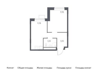 Продажа 1-ком. квартиры, 32.8 м2, Балашиха, жилой квартал Новоград Павлино, к34