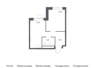 Продаю 1-ком. квартиру, 32.8 м2, Московская область, жилой квартал Новоград Павлино, к34