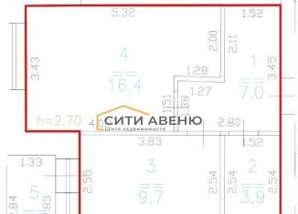 Продам 1-ком. квартиру, 37 м2, Кстово, Парковая улица, 12к1