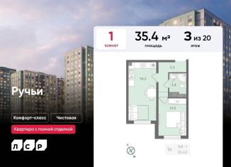 Продается 1-комнатная квартира, 35.4 м2, Санкт-Петербург, Красногвардейский район