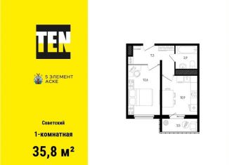 Продам 1-ком. квартиру, 35.8 м2, Ростов-на-Дону