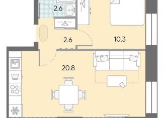 Продажа 1-ком. квартиры, 36.3 м2, Москва, жилой комплекс Зиларт, 18/19/27, метро Технопарк