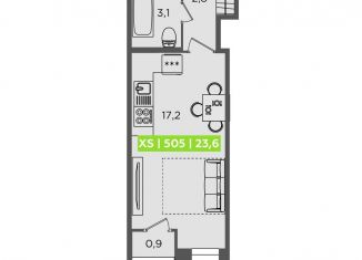 Продаю квартиру студию, 23.6 м2, Санкт-Петербург, Планерная улица, 87к1, Приморский район