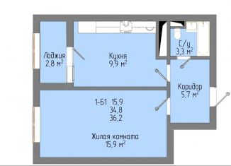 Однокомнатная квартира на продажу, 36.2 м2, Московская область, жилой комплекс Ступино Сити, 6