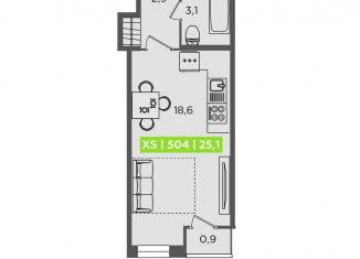 Продажа квартиры студии, 25.1 м2, Санкт-Петербург, Приморский район, Планерная улица, 87к1