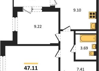 2-комнатная квартира на продажу, 47.1 м2, Воронежская область