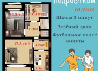 3-ком. квартира на продажу, 62 м2, Ростовская область, Пролетарская улица, 29