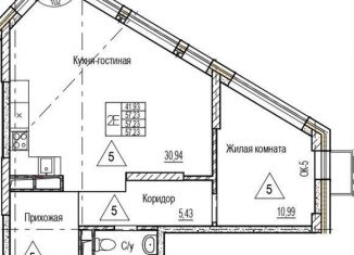 Продаю 1-ком. квартиру, 57.2 м2, Воронежская область, набережная Чуева, 7