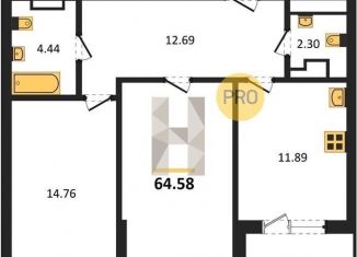 Продается 2-комнатная квартира, 64.6 м2, Воронеж, Центральный район, улица Ломоносова, 116/25