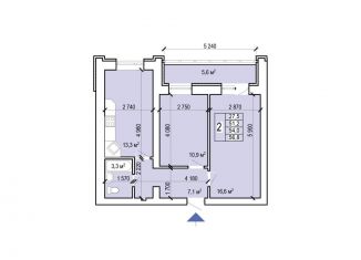 Продается 2-комнатная квартира, 56.8 м2, Саратовская область