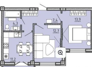 Продается 2-ком. квартира, 50.6 м2, Воронеж, Левобережный район, Цимлянская улица, 10Г