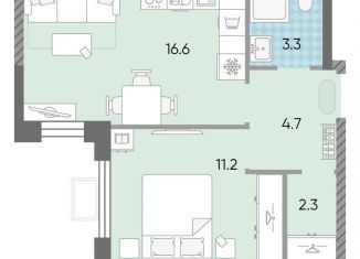 Продается однокомнатная квартира, 38.1 м2, Москва, ЗАО