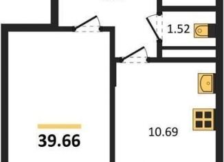 Продам однокомнатную квартиру, 39.7 м2, Воронеж, Советский район