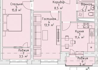 Продаю двухкомнатную квартиру, 62.6 м2, Грозный