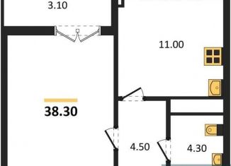 Продажа 1-ком. квартиры, 38.3 м2, Воронеж, улица Загоровского, 9/1, Центральный район