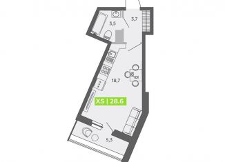 Продается квартира студия, 28.6 м2, Санкт-Петербург, метро Зенит