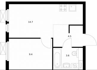 Продается 1-комнатная квартира, 32.2 м2, Москва, метро Пятницкое шоссе, жилой комплекс Митинский Лес, 2.2