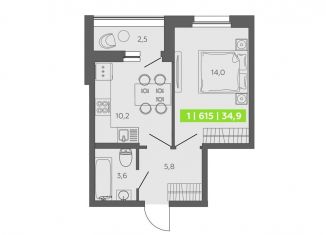 Продам 1-комнатную квартиру, 34.9 м2, Санкт-Петербург, метро Приморская