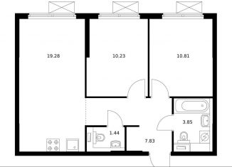 Продажа 2-ком. квартиры, 53 м2, Москва, ЗАО