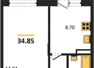 Однокомнатная квартира на продажу, 34.8 м2, Воронеж