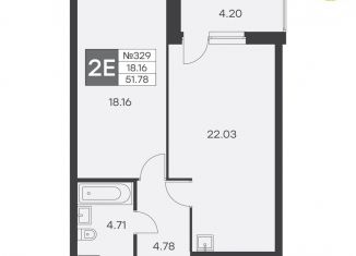 Продам 1-комнатную квартиру, 53.5 м2, Екатеринбург, метро Чкаловская, улица Громова, 26