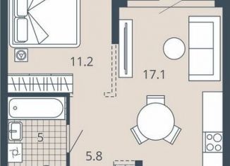 Продам 1-комнатную квартиру, 40.1 м2, Пенза, Ленинский район