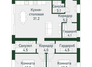 Продажа двухкомнатной квартиры, 82.2 м2, посёлок Западный, Спортивная улица, 20