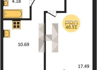 1-ком. квартира на продажу, 40.5 м2, Новосибирск, метро Речной вокзал