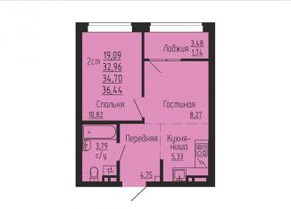 Продается однокомнатная квартира, 34.7 м2, Челябинская область