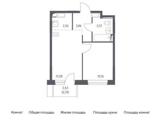 Продается 1-комнатная квартира, 34.7 м2, село Ям, улица Мезенцева, 11