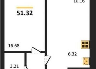 Продажа однокомнатной квартиры, 51.3 м2, Воронеж, Центральный район, улица Ломоносова, 116/25