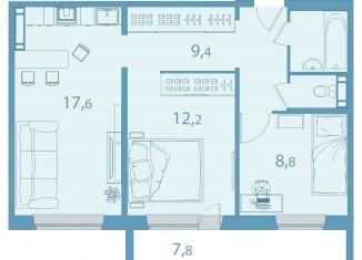 Продаю 3-ком. квартиру, 56.2 м2, Томская область, улица Славского, 26