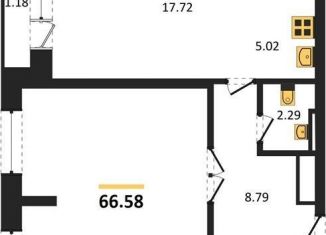 Продажа 2-ком. квартиры, 66.6 м2, Новосибирск, метро Студенческая