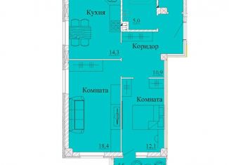 Продается 2-комнатная квартира, 67.5 м2, Иваново, Фрунзенский район