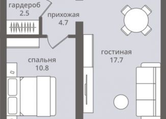 Продам 2-ком. квартиру, 44.2 м2, Калининградская область